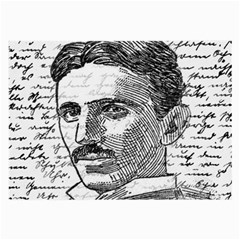 Nikola Tesla Large Glasses Cloth (2-side) by Valentinaart