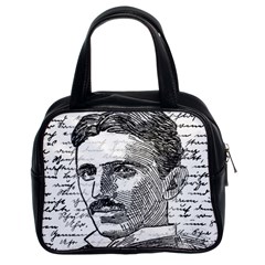 Nikola Tesla Classic Handbags (2 Sides) by Valentinaart