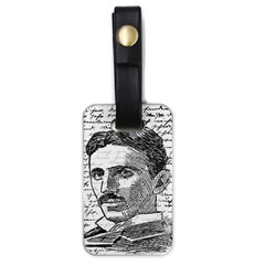 Nikola Tesla Luggage Tags (one Side)  by Valentinaart