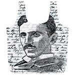 Nikola Tesla Full Print Recycle Bags (L)  Front