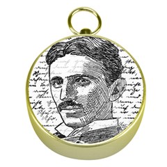 Nikola Tesla Gold Compasses by Valentinaart