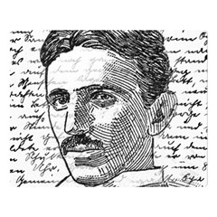 Nikola Tesla Double Sided Flano Blanket (large)  by Valentinaart