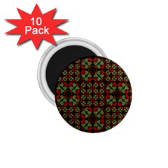 Asian Ornate Patchwork Pattern 1 75  Magnets (10 Pack)  by dflcprints