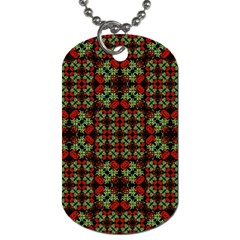 Asian Ornate Patchwork Pattern Dog Tag (two Sides) by dflcprints