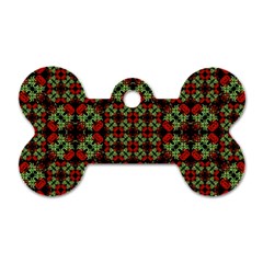 Asian Ornate Patchwork Pattern Dog Tag Bone (one Side) by dflcprints