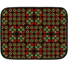 Asian Ornate Patchwork Pattern Fleece Blanket (mini) by dflcprints