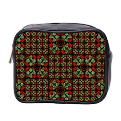 Asian Ornate Patchwork Pattern Mini Toiletries Bag 2-side by dflcprints