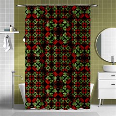 Asian Ornate Patchwork Pattern Shower Curtain 48  X 72  (small)  by dflcprints