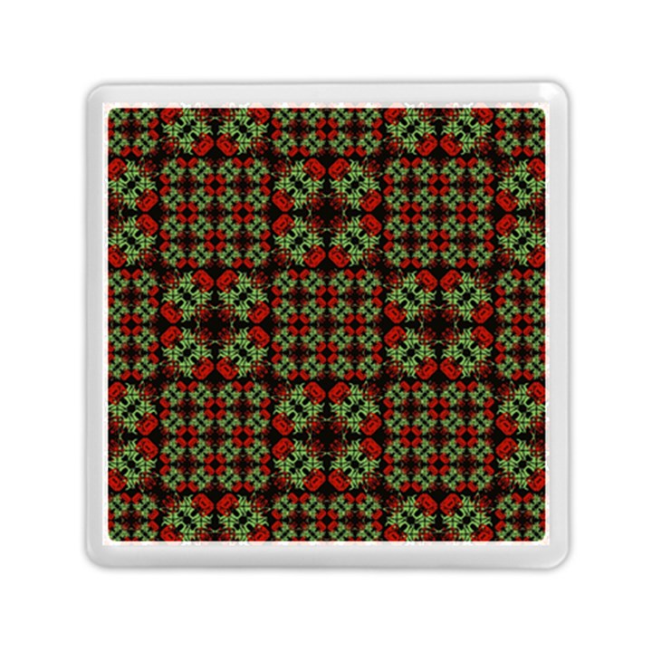 Asian Ornate Patchwork Pattern Memory Card Reader (Square) 