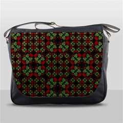 Asian Ornate Patchwork Pattern Messenger Bags by dflcprints