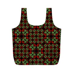 Asian Ornate Patchwork Pattern Full Print Recycle Bags (m)  by dflcprints