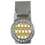 Yellow Owl Background Money Clips (CZ)  Front