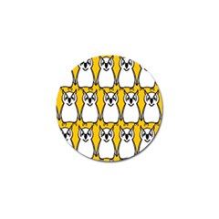 Yellow Owl Background Golf Ball Marker (4 Pack) by Simbadda