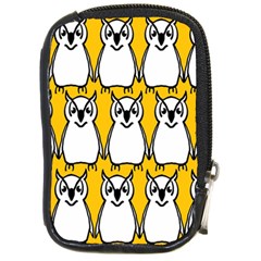 Yellow Owl Background Compact Camera Cases by Simbadda