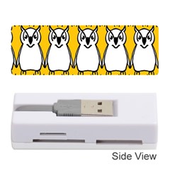 Yellow Owl Background Memory Card Reader (stick)  by Simbadda