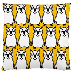 Yellow Owl Background Standard Flano Cushion Case (one Side) by Simbadda