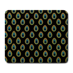 Peacock Inspired Background Large Mousepads by Simbadda