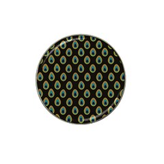 Peacock Inspired Background Hat Clip Ball Marker by Simbadda