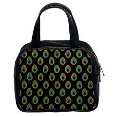 Peacock Inspired Background Classic Handbags (2 Sides) by Simbadda