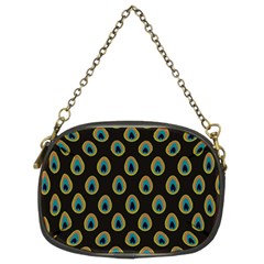 Peacock Inspired Background Chain Purses (two Sides)  by Simbadda