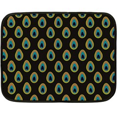 Peacock Inspired Background Fleece Blanket (mini) by Simbadda