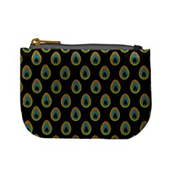 Peacock Inspired Background Mini Coin Purses by Simbadda