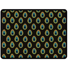 Peacock Inspired Background Fleece Blanket (large)  by Simbadda