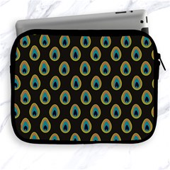 Peacock Inspired Background Apple Ipad 2/3/4 Zipper Cases by Simbadda