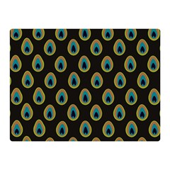 Peacock Inspired Background Double Sided Flano Blanket (mini)  by Simbadda