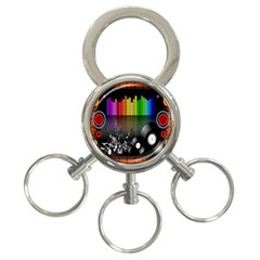 Music Pattern 3-ring Key Chains by Simbadda