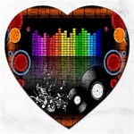 Music Pattern Jigsaw Puzzle (Heart) Front