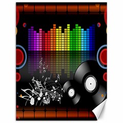 Music Pattern Canvas 12  X 16   by Simbadda