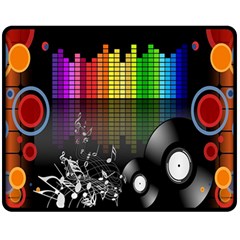 Music Pattern Fleece Blanket (medium)  by Simbadda