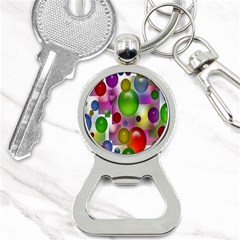 Colorful Bubbles Squares Background Button Necklaces by Simbadda