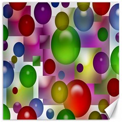 Colorful Bubbles Squares Background Canvas 16  X 16   by Simbadda