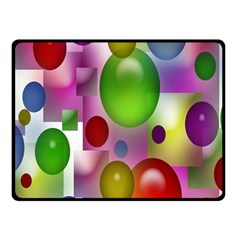 Colorful Bubbles Squares Background Fleece Blanket (small) by Simbadda