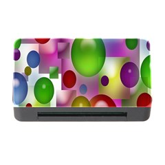 Colorful Bubbles Squares Background Memory Card Reader With Cf by Simbadda