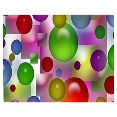 Colorful Bubbles Squares Background Double Sided Flano Blanket (medium)  by Simbadda