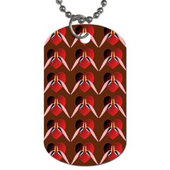 Peacocks Bird Pattern Dog Tag (one Side) by Simbadda