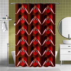 Peacocks Bird Pattern Shower Curtain 48  X 72  (small)  by Simbadda