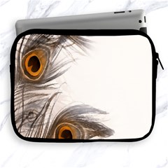 Peacock Feathery Background Apple Ipad 2/3/4 Zipper Cases by Simbadda