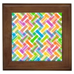 Abstract Pattern Colorful Wallpaper Framed Tiles by Simbadda