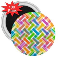 Abstract Pattern Colorful Wallpaper 3  Magnets (100 Pack) by Simbadda