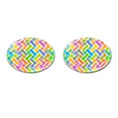 Abstract Pattern Colorful Wallpaper Cufflinks (oval) by Simbadda