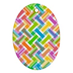 Abstract Pattern Colorful Wallpaper Oval Ornament (two Sides) by Simbadda