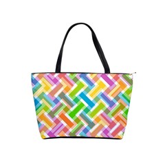 Abstract Pattern Colorful Wallpaper Shoulder Handbags by Simbadda