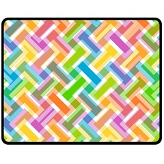 Abstract Pattern Colorful Wallpaper Fleece Blanket (medium)  by Simbadda