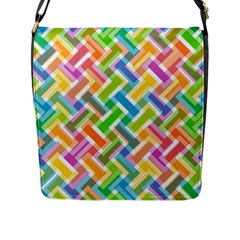 Abstract Pattern Colorful Wallpaper Flap Messenger Bag (l)  by Simbadda