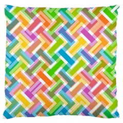 Abstract Pattern Colorful Wallpaper Large Flano Cushion Case (one Side) by Simbadda