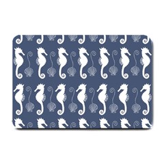 Seahorse And Shell Pattern Small Doormat  by Simbadda